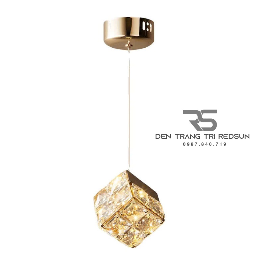 Đèn Thả Trần Lắp Phòng Khách, Phòng Ngủ, Thông Tầng Cầu Thang Hiện Đại Chất Liệu Pha Lê HTK070