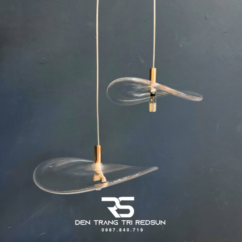 Đèn Thả Trần Hiện Đại Lắp Thông Tầng Cầu Thang, Phòng Khách, Khách Sạn, Quán Cà Phê Chất Liệu Thủy Tinh HTK081