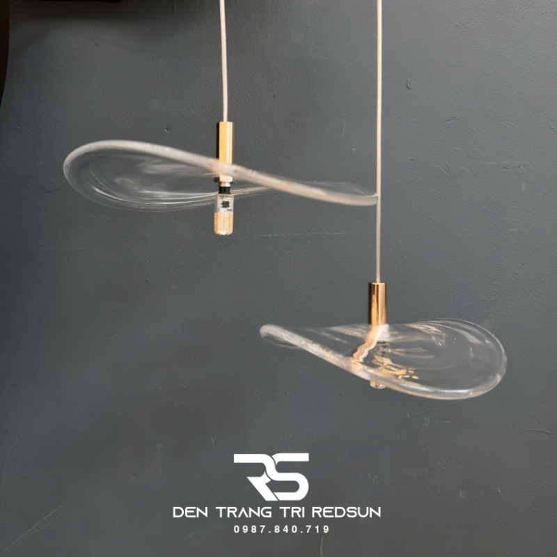 Đèn Thả Trần Hiện Đại Lắp Thông Tầng Cầu Thang, Phòng Khách, Khách Sạn, Quán Cà Phê Chất Liệu Thủy Tinh HTK081
