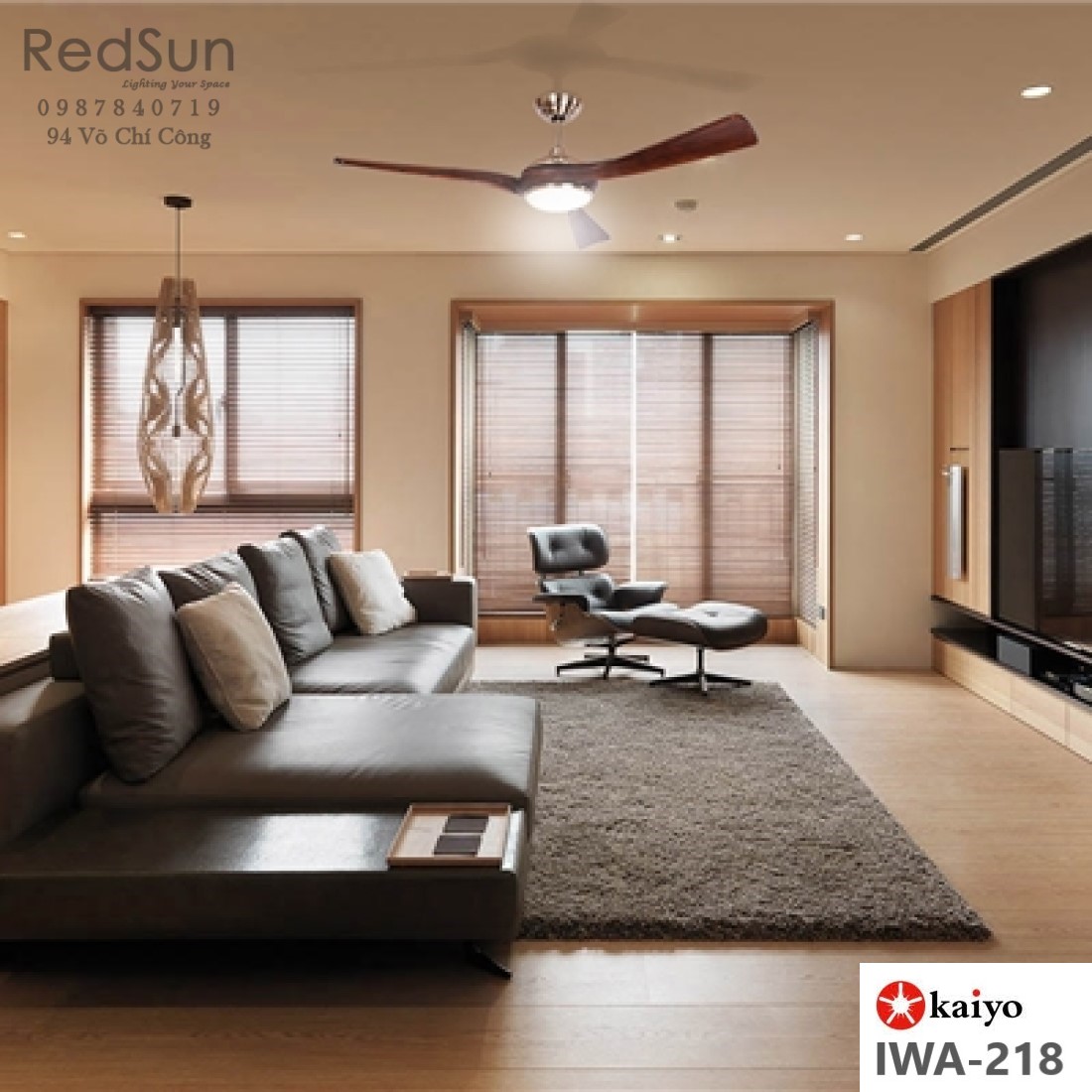 Quạt trần đèn KaiyoKukan IWA-218