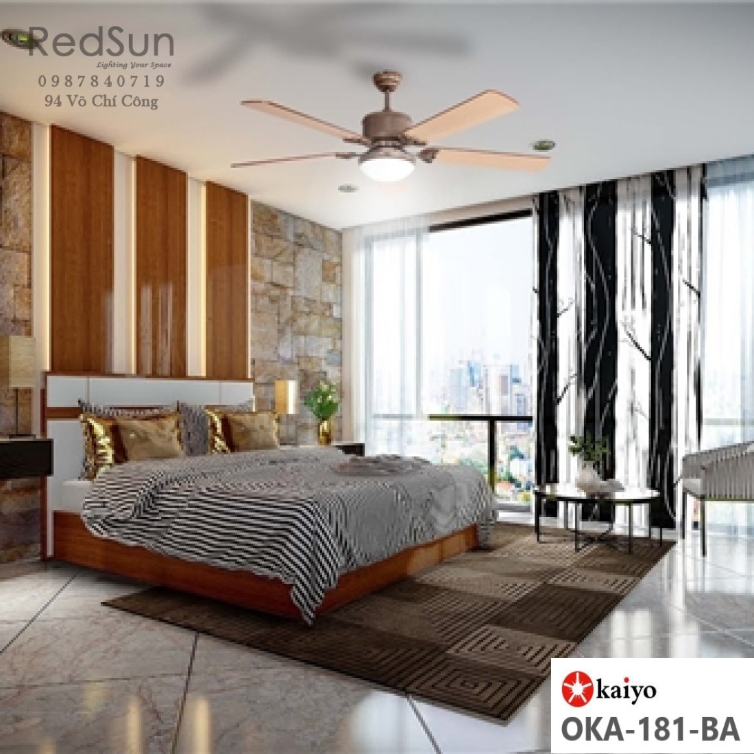 Quạt trần đèn KaiyoKukan OKA-181BA