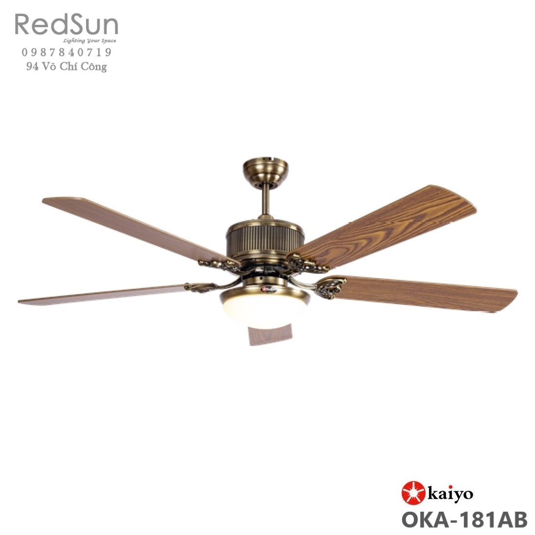 Quạt trần đèn KaiyoKukan OKA-181AB