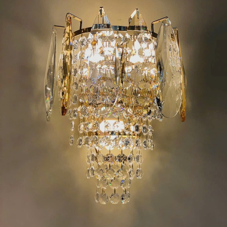 Đèn Tường Trang Trí Phòng Khách, Phòng Ngủ, Cầu Thang Chất Liệu Pha Lê DT-PL017