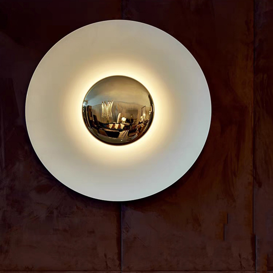 Đèn Tường Trang Trí Phòng Khách, Phòng Ngủ, Cầu Thang Hình Đĩa Bay Phong Cách Bắc Âu  DT-124