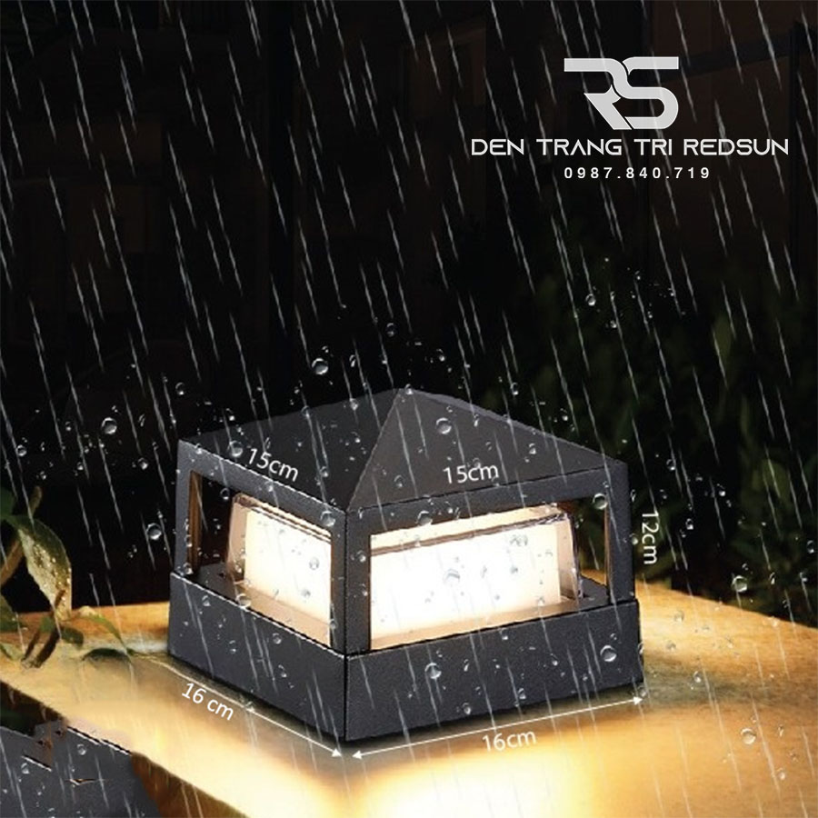 Đèn Trụ Cổng Chất Liệu Hợp Kim Lắp Ngoài Trời LT044