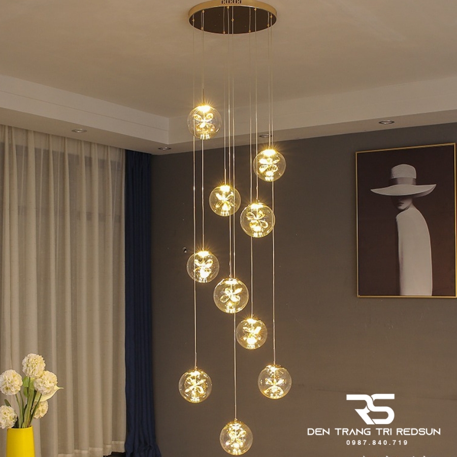 Đèn Thả Trần Hiện Đại Lắp Phòng Khách, Phòng Ngủ, Thông Tầng Cầu Thang HTK056