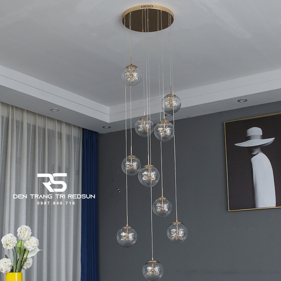 Đèn Thả Trần Hiện Đại Lắp Phòng Khách, Phòng Ngủ, Thông Tầng Cầu Thang HTK056