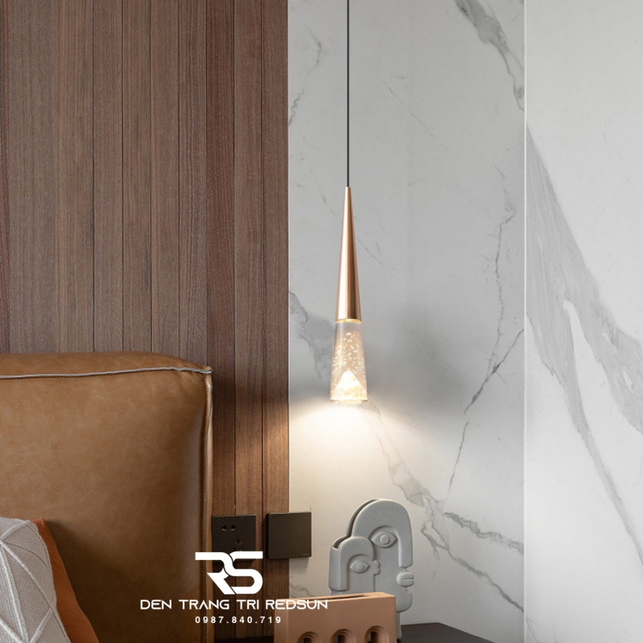 Đèn Thả Trần Lắp Phòng Khách, Phòng Ngủ, Thông Tầng Cầu Thang Hiện Đại Chất Liệu Pha Lê HTK059