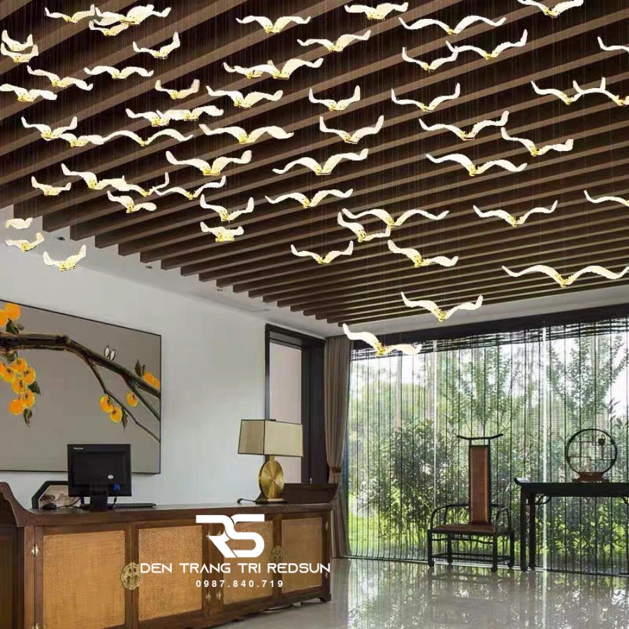 Đèn Thả Hiện Đại Cánh Chim Acrylic Lắp Phòng Khách, Sảnh Chờ, Thông Tầng Cầu Thang HTK060