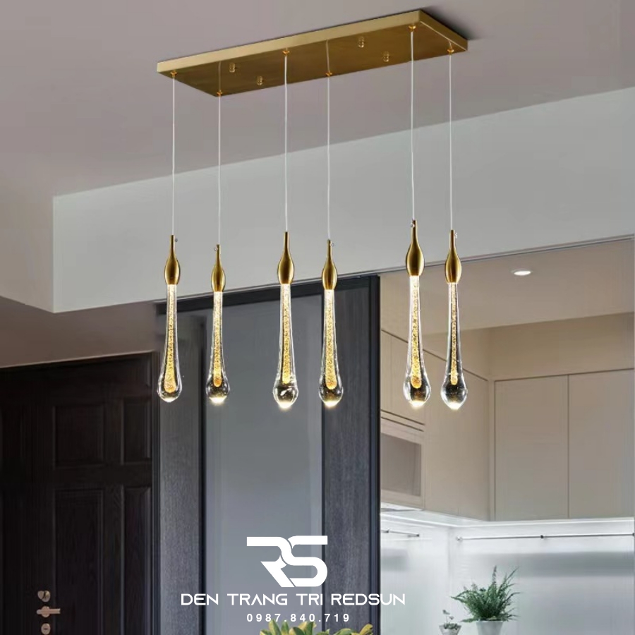 Đèn Thả Trần Lắp Phòng Khách, Phòng Ngủ, Bàn Ăn, Thông Tầng Cầu Thang Hiện Đại Chất Liệu Pha Lê HTK066