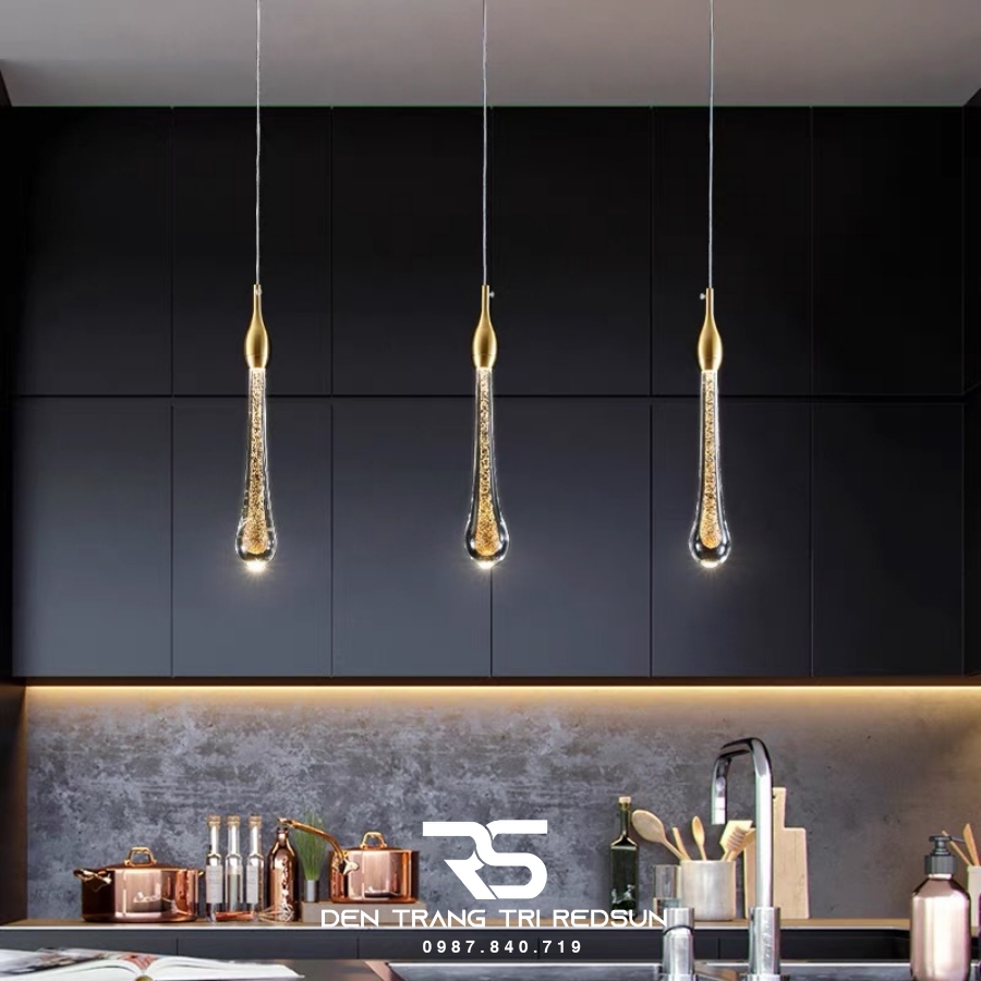 Đèn Thả Trần Lắp Phòng Khách, Phòng Ngủ, Bàn Ăn, Thông Tầng Cầu Thang Hiện Đại Chất Liệu Pha Lê HTK066