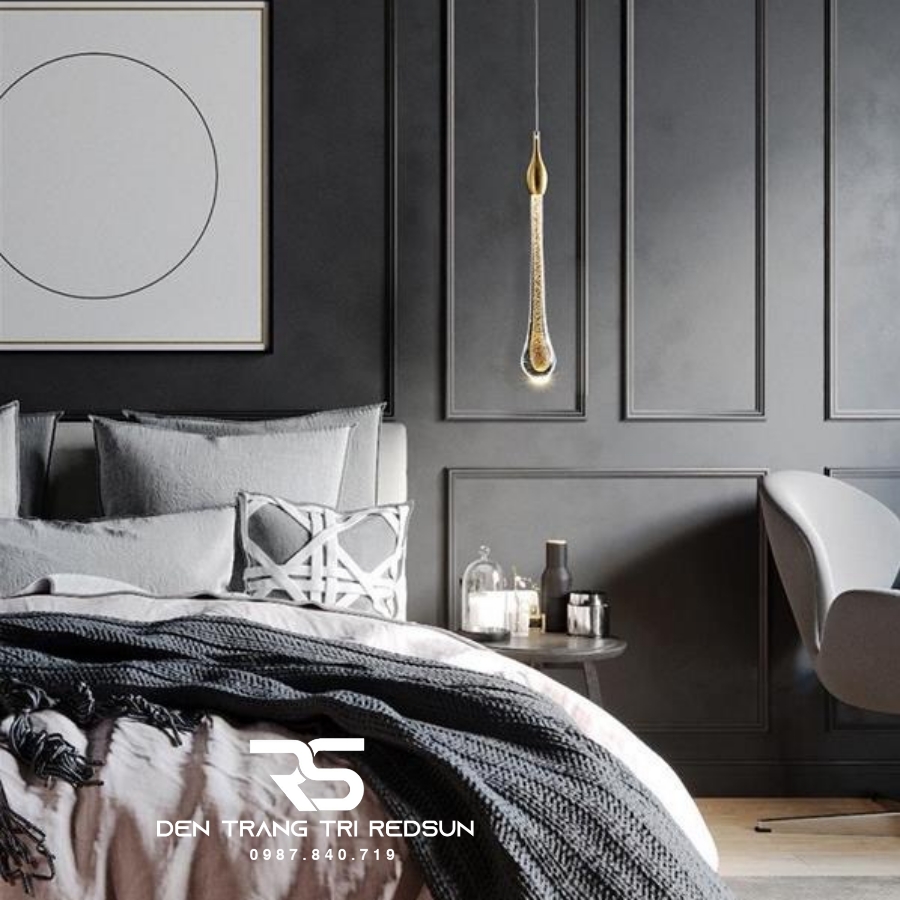 Đèn Thả Trần Lắp Phòng Khách, Phòng Ngủ, Bàn Ăn, Thông Tầng Cầu Thang Hiện Đại Chất Liệu Pha Lê HTK066