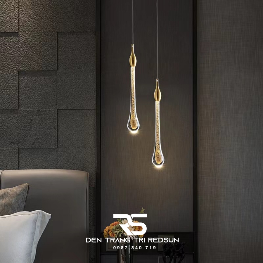 Đèn Thả Trần Lắp Phòng Khách, Phòng Ngủ, Bàn Ăn, Thông Tầng Cầu Thang Hiện Đại Chất Liệu Pha Lê HTK066