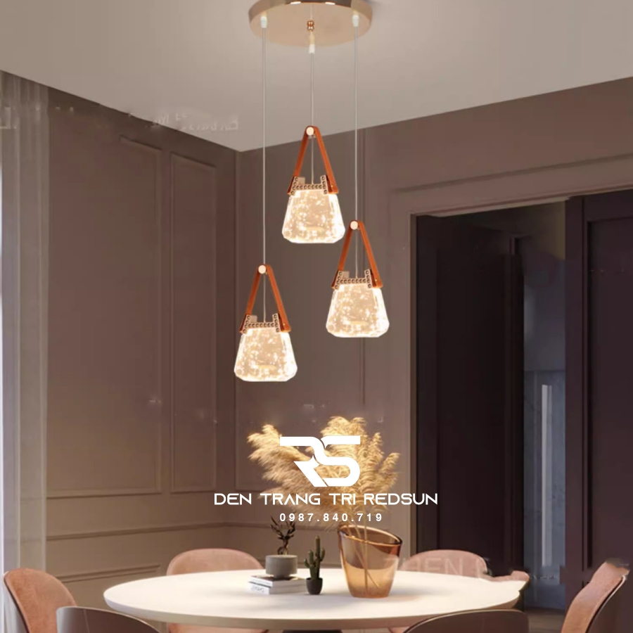 Đèn Thả Trần Lắp Phòng Khách, Phòng Ngủ, Bàn Ăn, Thông Tầng Cầu Thang Hiện Đại Chất Liệu Pha Lê HTK071