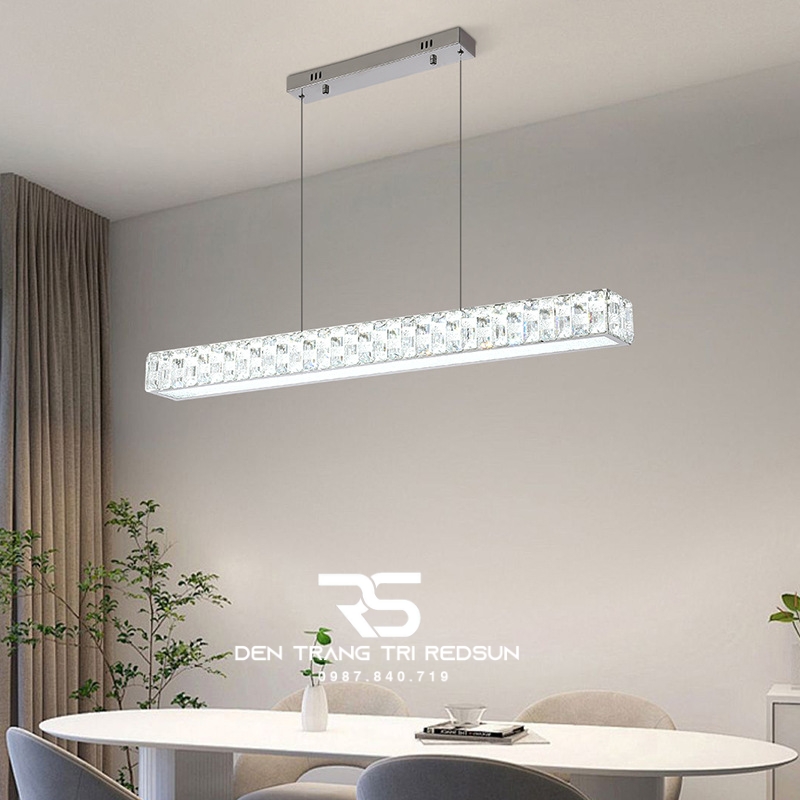 Đèn Thả Pha Lê Bàn Ăn, Bàn Đảo Hiện Đại MKPL067