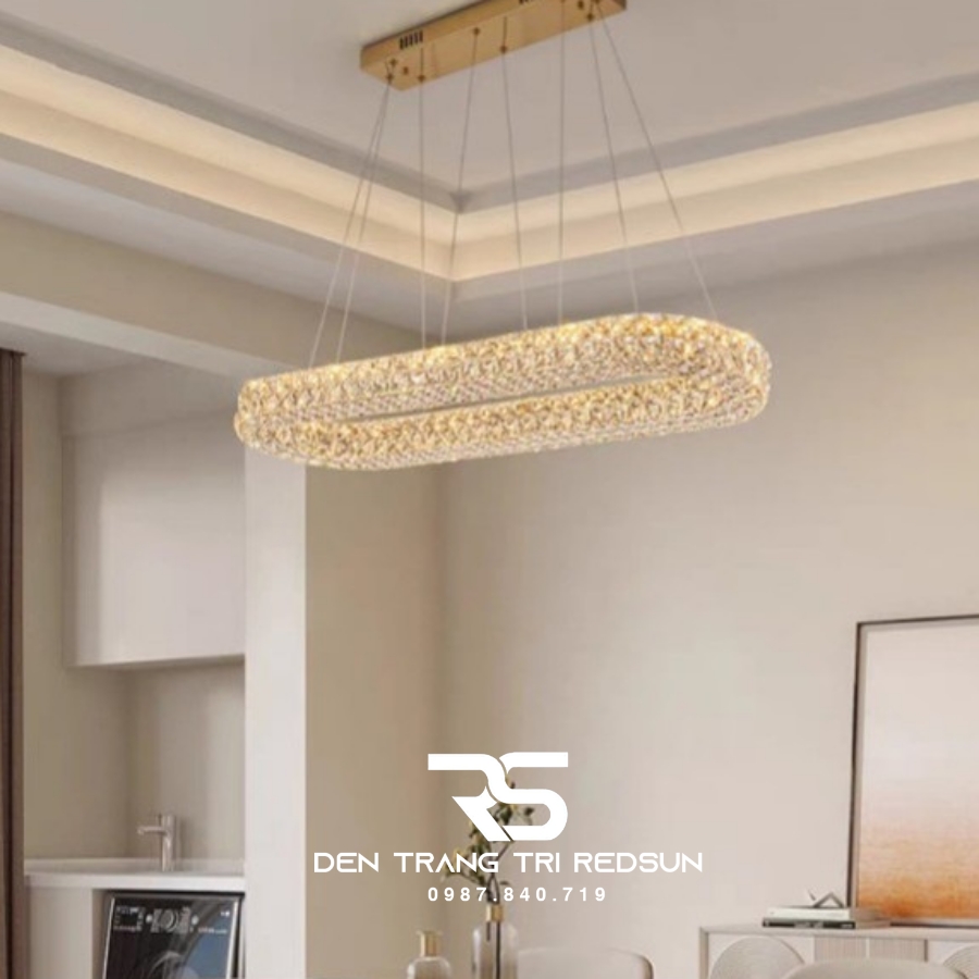 Đèn Thả Pha Lê Bàn Ăn, Bàn Đảo Hiện Đại TPL125