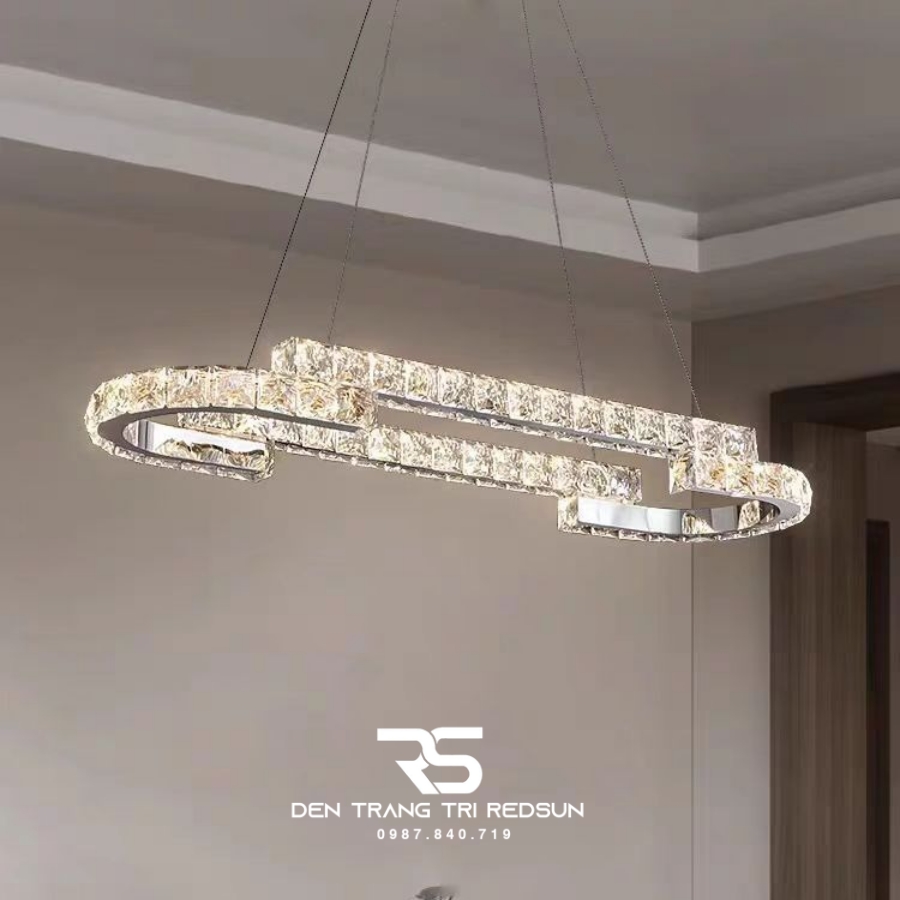 Đèn Thả Pha Lê Bàn Ăn, Bàn Đảo Hiện Đại TPL0112D