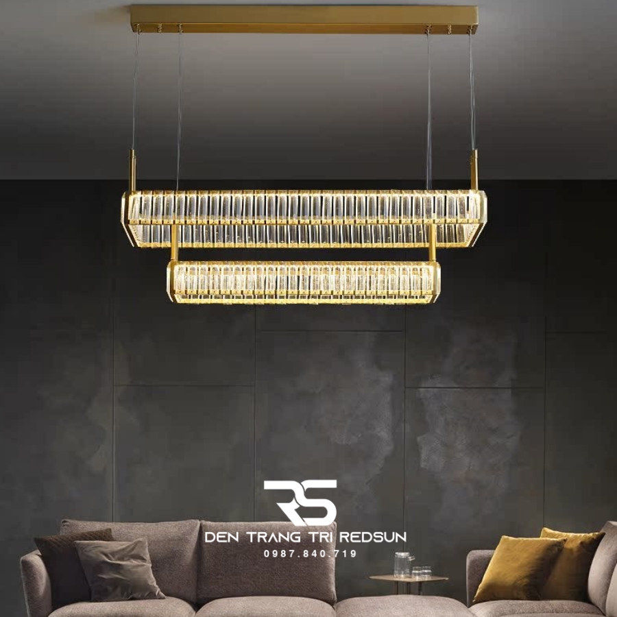 Đèn Thả Pha Lê Bàn Ăn, Bàn Đảo Hiện Đại TPL048