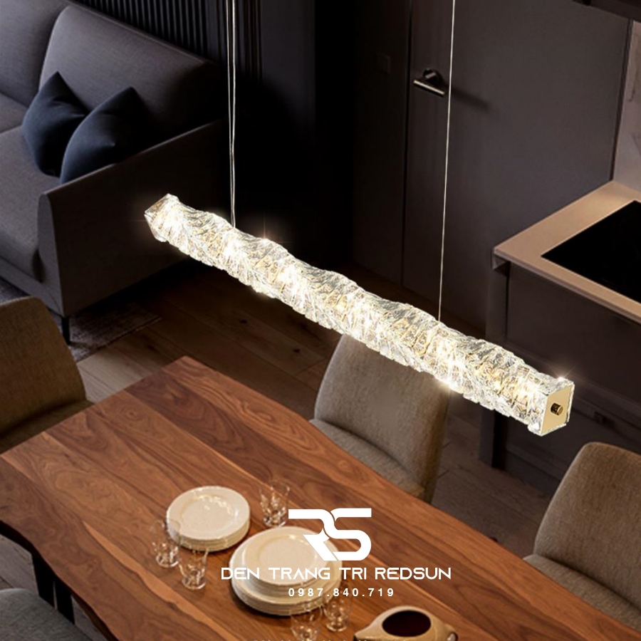 Đèn Thả Pha Lê Bàn Ăn, Bàn Đảo Hiện Đại TPL075