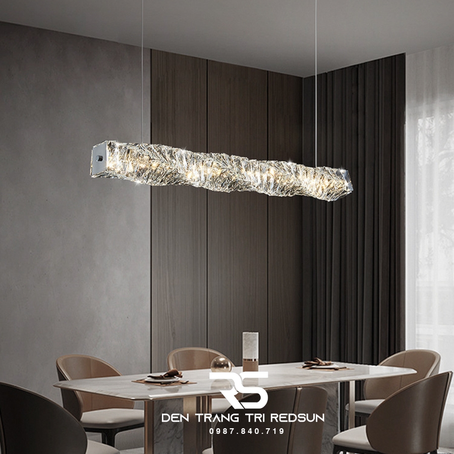 Đèn Thả Pha Lê Bàn Ăn, Bàn Đảo Hiện Đại TPL075