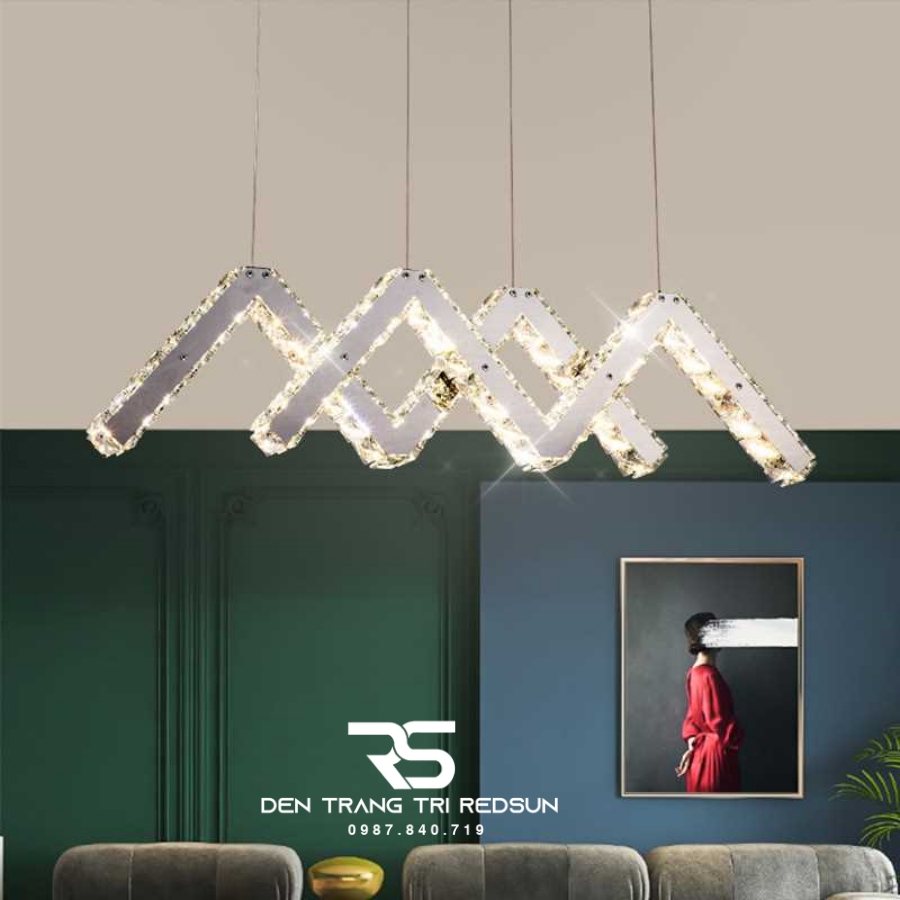 Đèn Thả Pha Lê Bàn Ăn, Bàn Đảo Hiện Đại TPL100