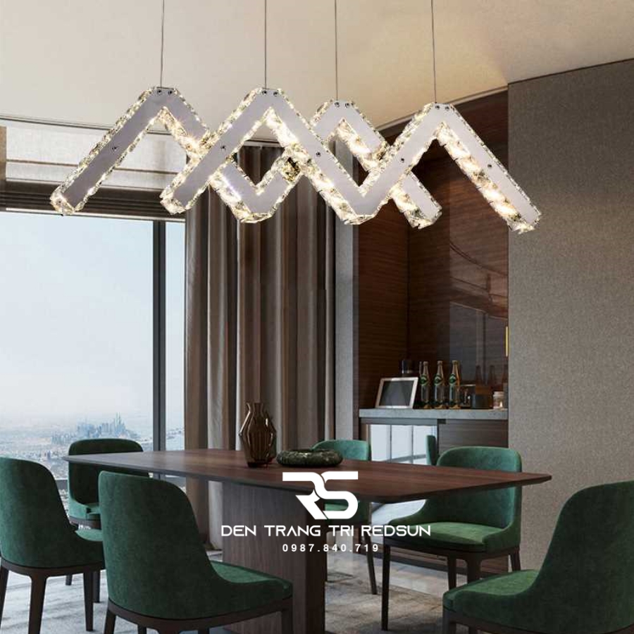 Đèn Thả Pha Lê Bàn Ăn, Bàn Đảo Hiện Đại TPL100