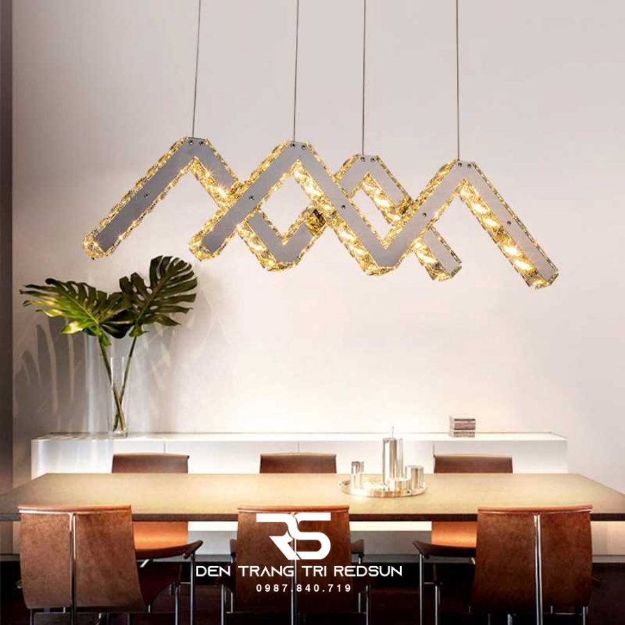 Đèn Thả Pha Lê Bàn Ăn, Bàn Đảo Hiện Đại TPL100