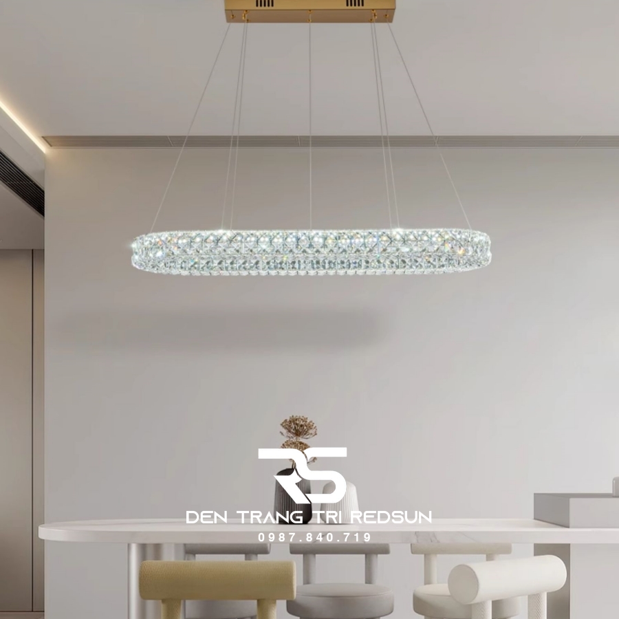 Đèn Thả Pha Lê Bàn Ăn, Bàn Đảo Hiện Đại TPL125