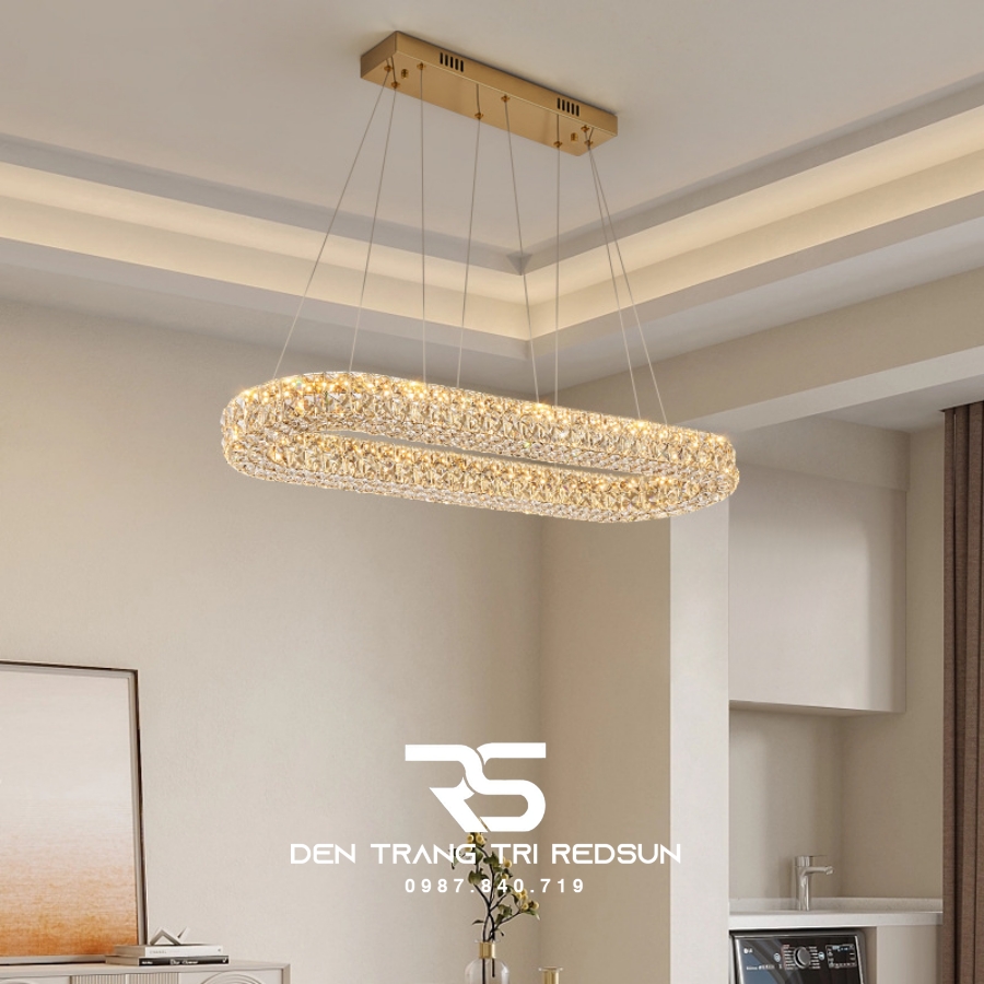 Đèn Thả Pha Lê Bàn Ăn, Bàn Đảo Hiện Đại TPL125