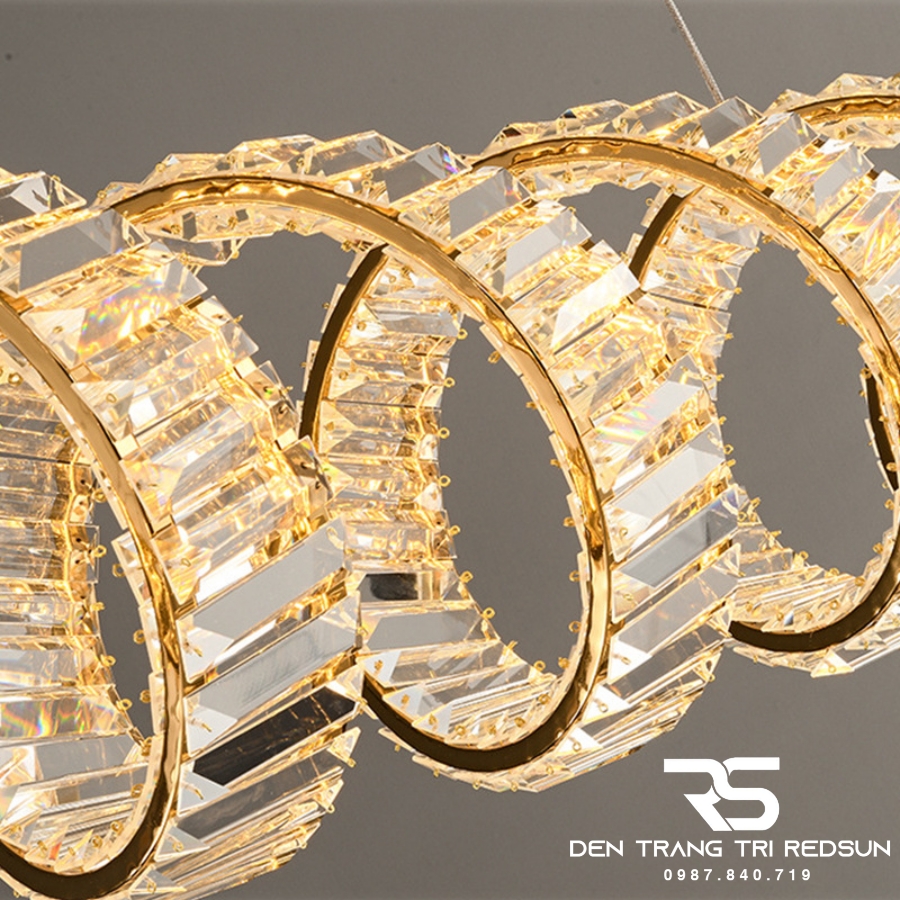 Đèn Thả Pha Lê Bàn Ăn, Bàn Đảo Hiện Đại TPL126