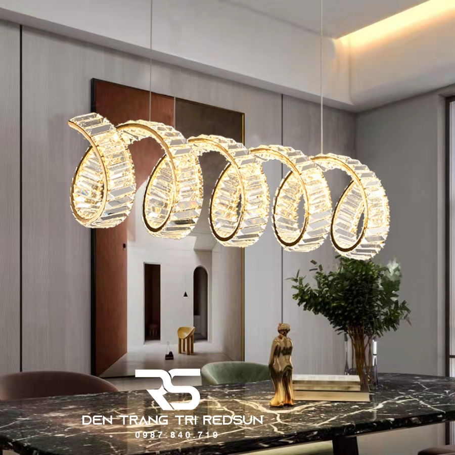 Đèn Thả Pha Lê Bàn Ăn, Bàn Đảo Hiện Đại TPL126
