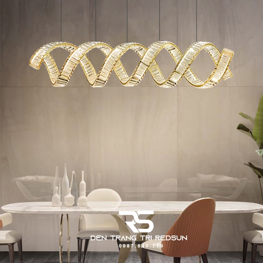 Đèn Thả Pha Lê Bàn Ăn, Bàn Đảo Hiện Đại TPL127