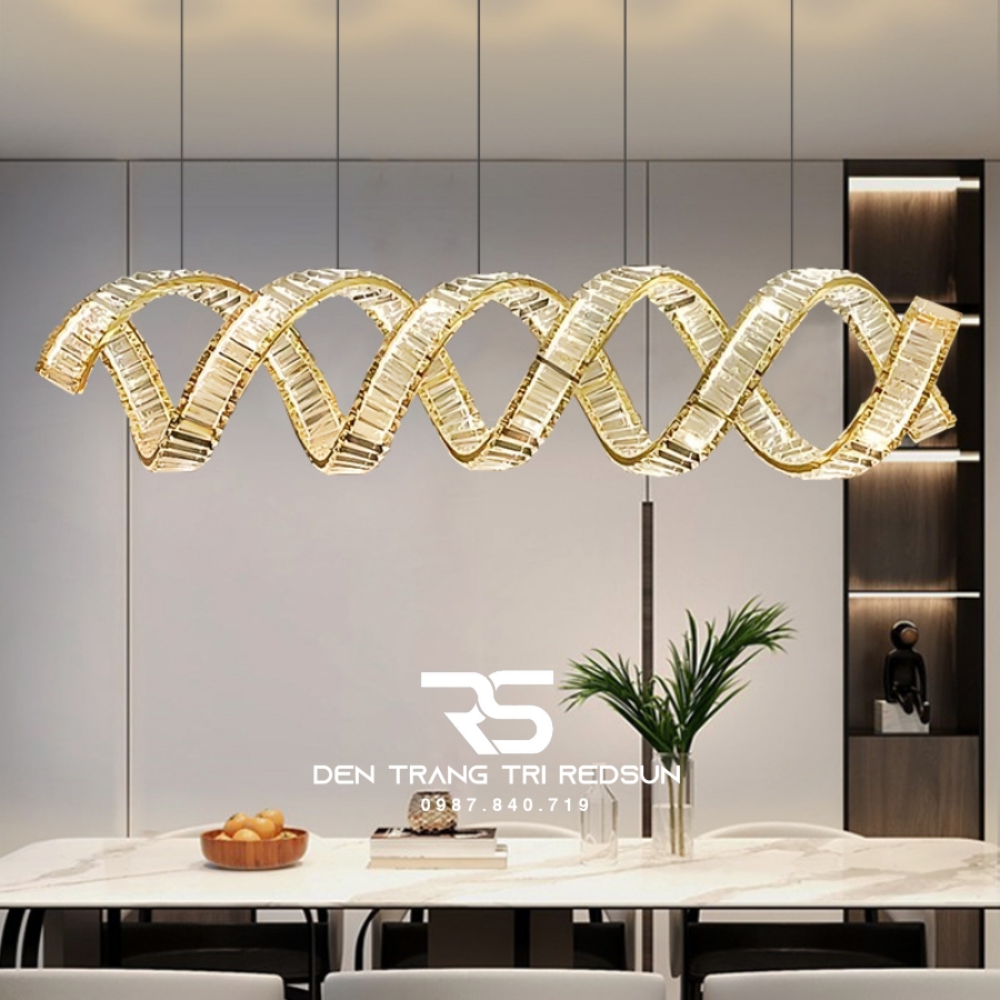 Đèn Thả Pha Lê Bàn Ăn, Bàn Đảo Hiện Đại TPL127