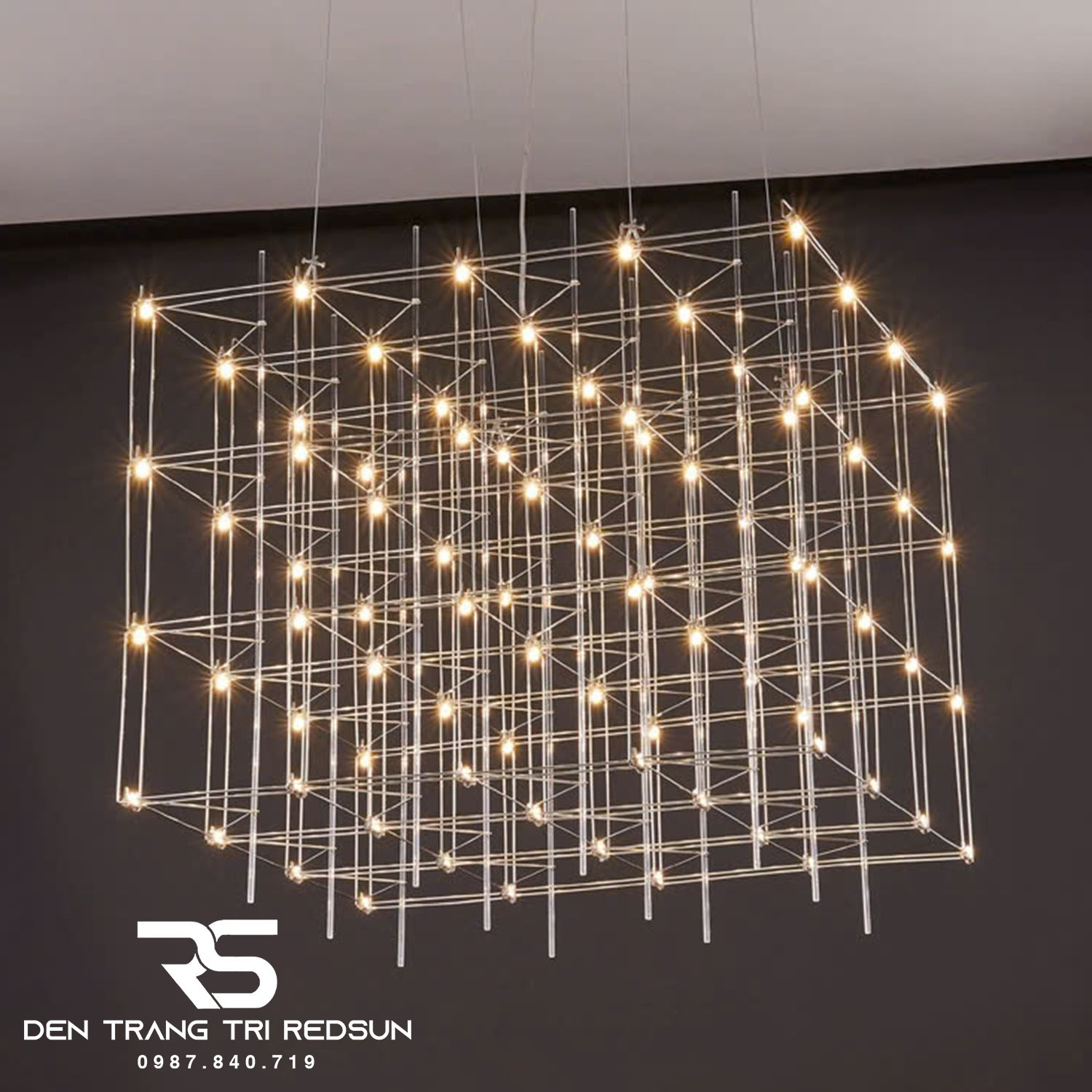 Đèn Chùm Lắp Thông Tầng, Sảnh Khách Sạn Phong Cách Bắc Âu Hiện Đại Bầu Trời Đầy Sao DC-T086