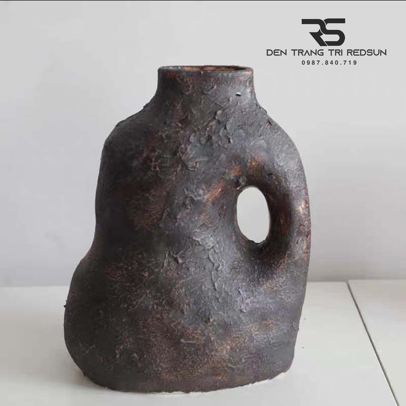 Bình Hoa Nghệ Thuật Trang Trí Phòng Khách, Phòng Ăn, Quán Cà Phê Phong Cách Nhật Bản Wabi-sabi DDC-030