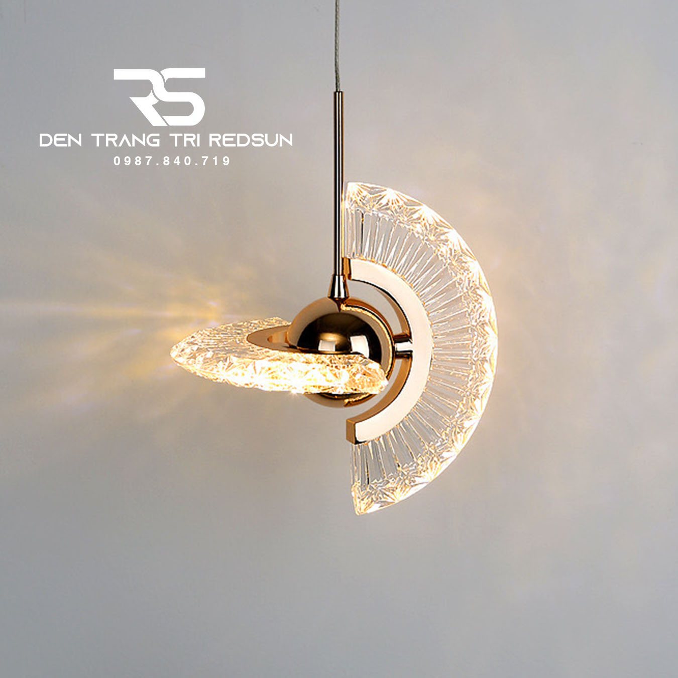 Đèn Thả Trần Hiện Đại Lắp Thông Tầng Cầu Thang, Phòng Khách, Bàn Ăn Chất Liệu Acrylic HTK072