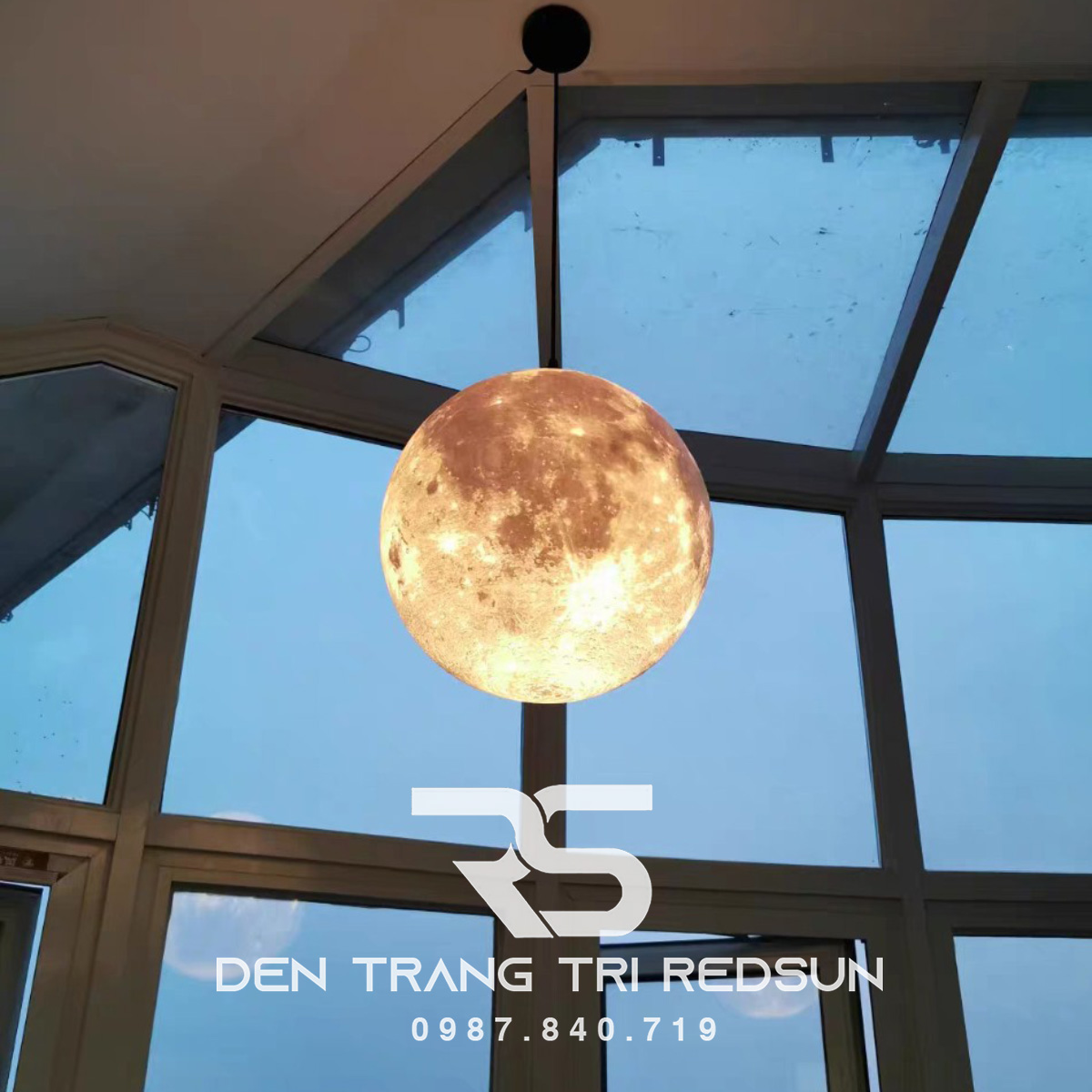 Đèn Thả Trần Hiện Đại Bắc Âu Mặt Trăng 3D CDT-T055