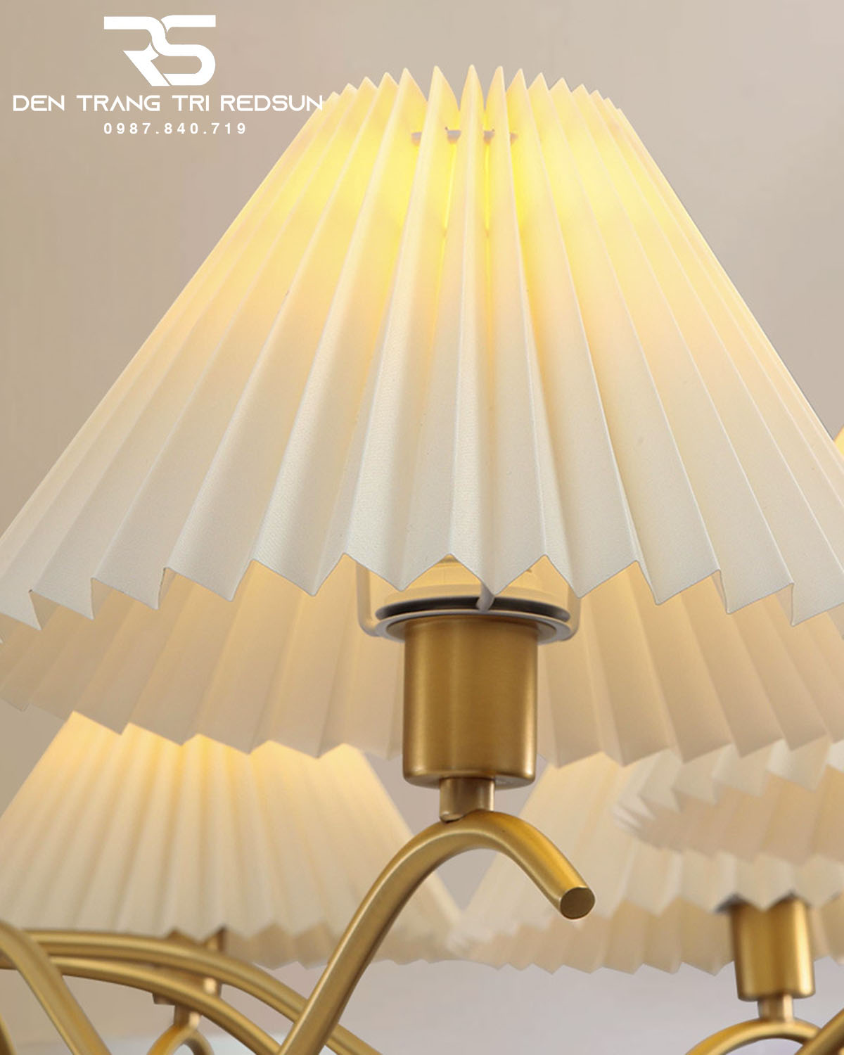 Đèn Chùm Phòng Khách Hiện Đại Phong Cách Indochine Chao Vải N2202