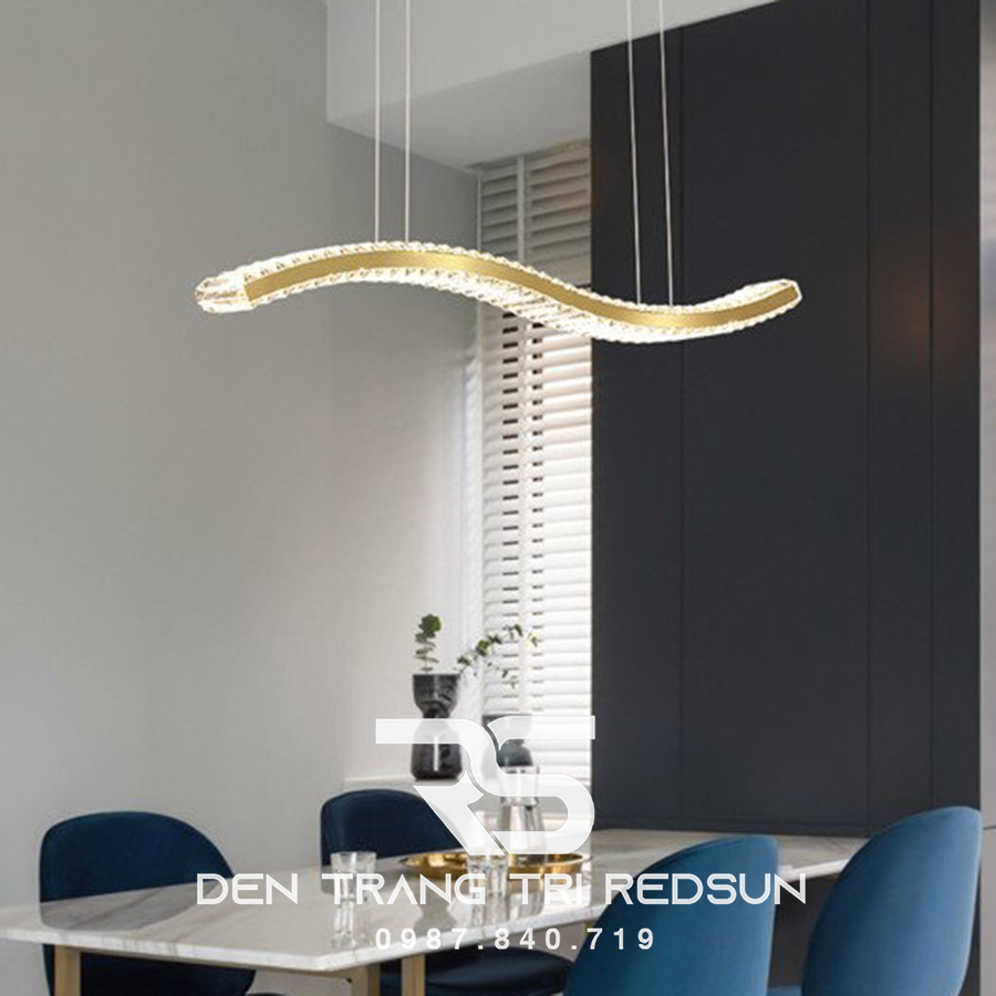 Đèn Thả Pha Lê Bàn Ăn, Bàn Đảo Hiện Đại TPL039