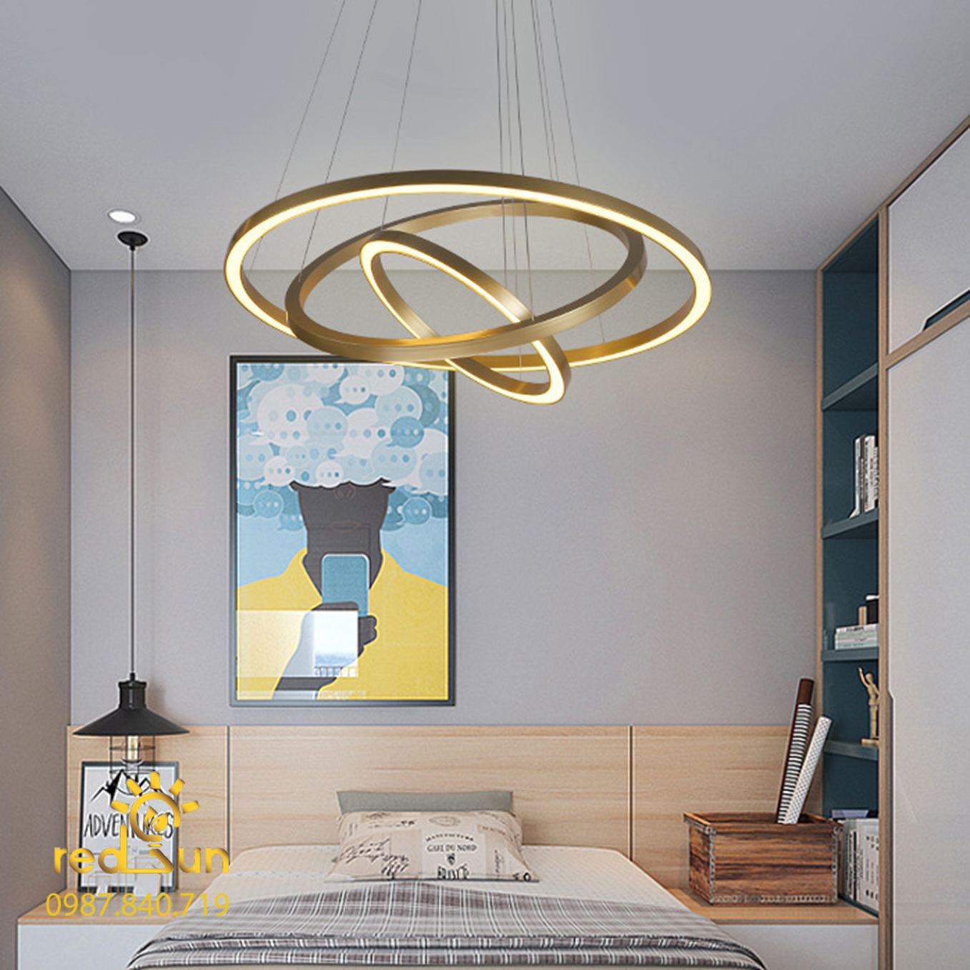 Đèn thả nhiều vòng hiện đại G8 - 3 vòng