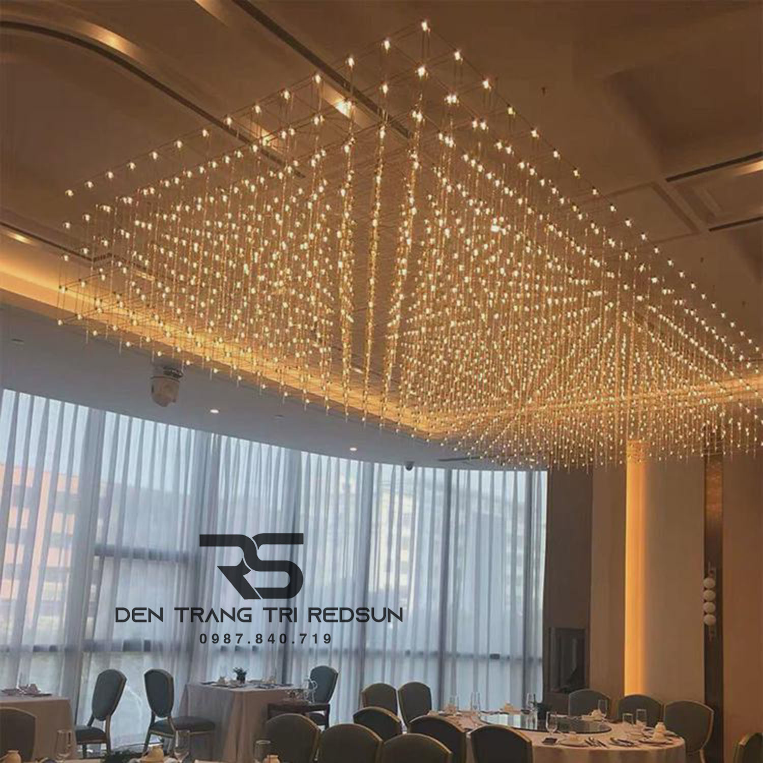 Đèn Chùm Lắp Thông Tầng, Sảnh Khách Sạn Phong Cách Bắc Âu Hiện Đại Bầu Trời Đầy Sao DC-T086