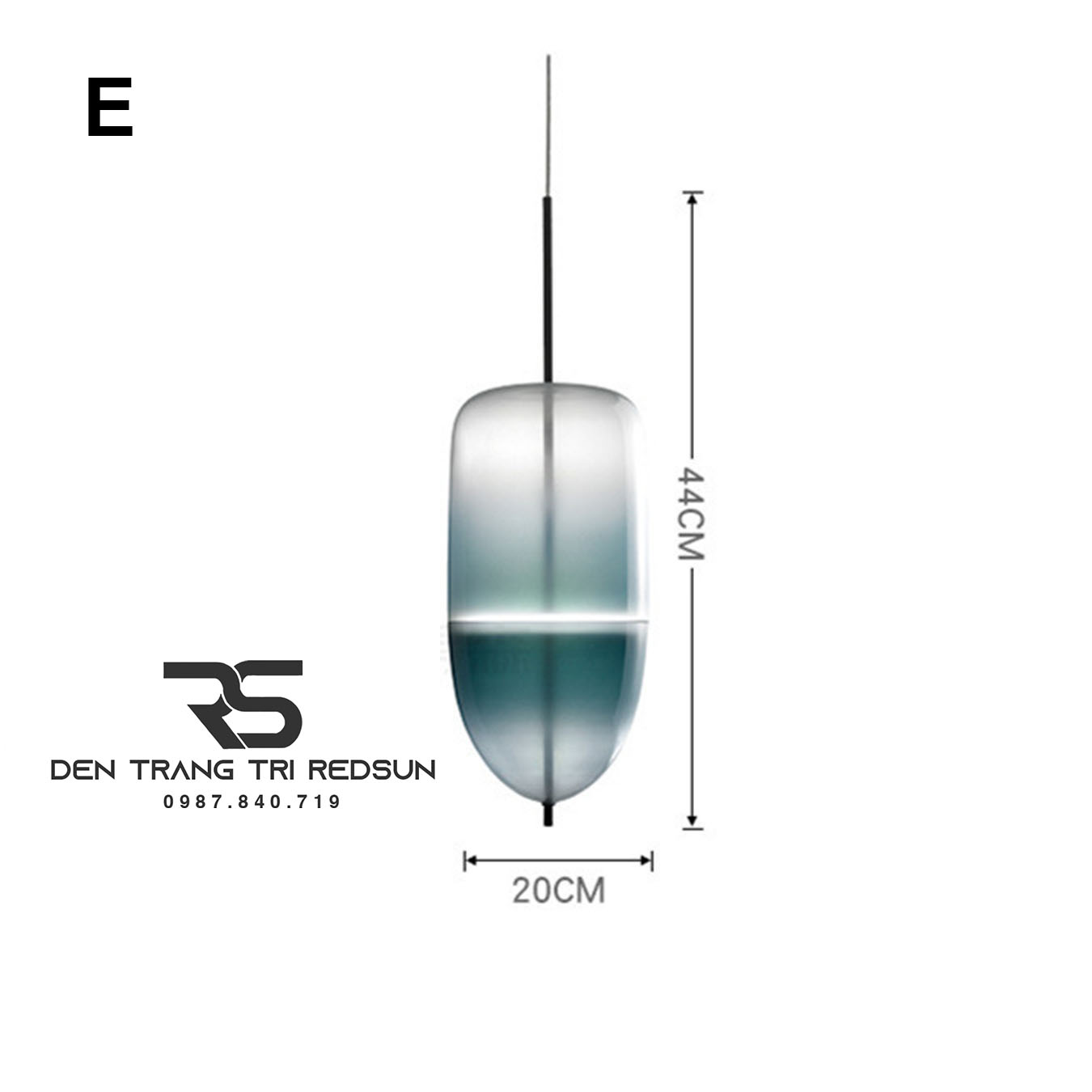 Đèn Thả Phòng Khách, Phòng Ngủ, Bàn Ăn Phong Cách Bắc Âu Hiện Đại Chao Thủy Tinh CDT-T073