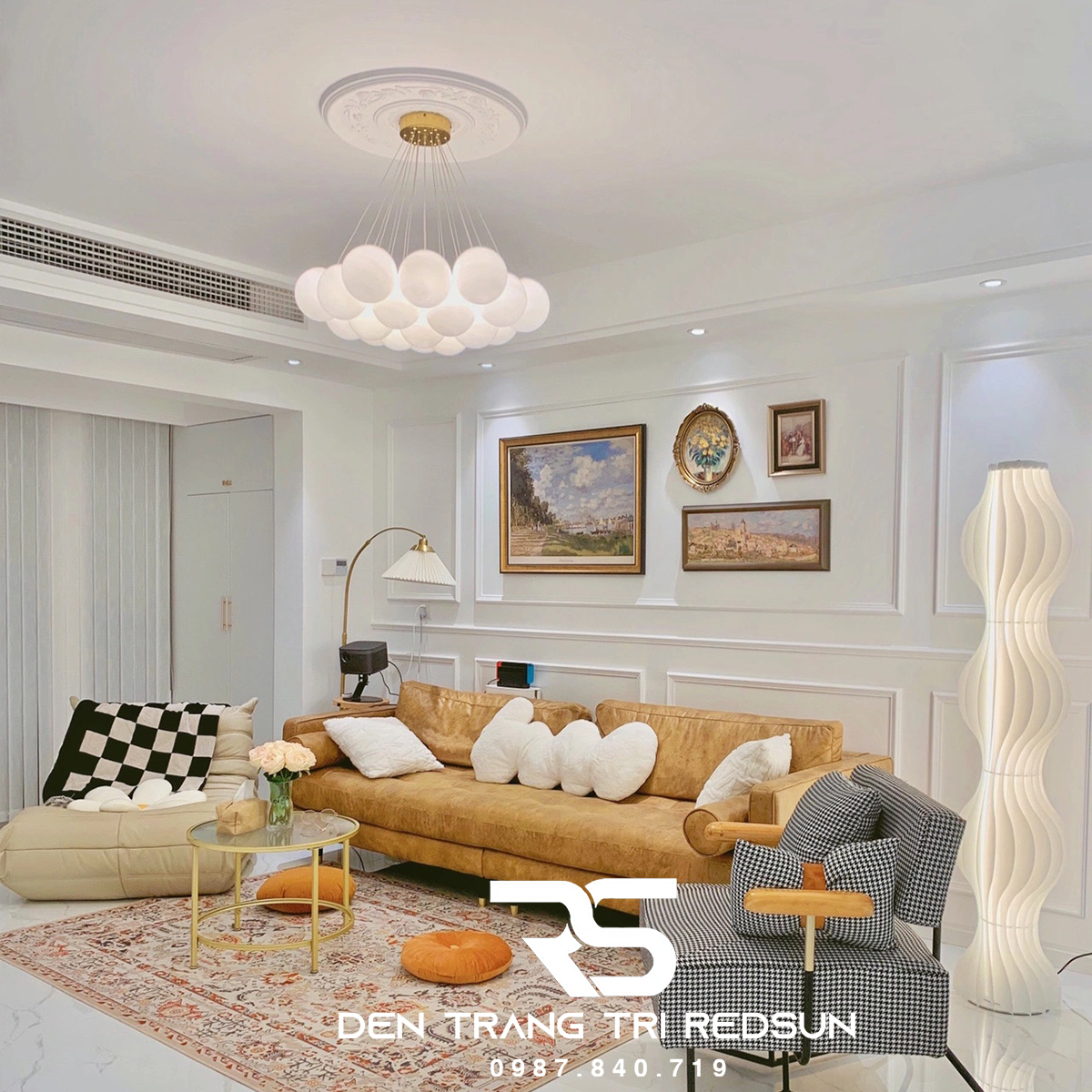 Đèn Chùm Phòng Khách Hiện Đại Bắc Âu Bong Bóng DC-L057