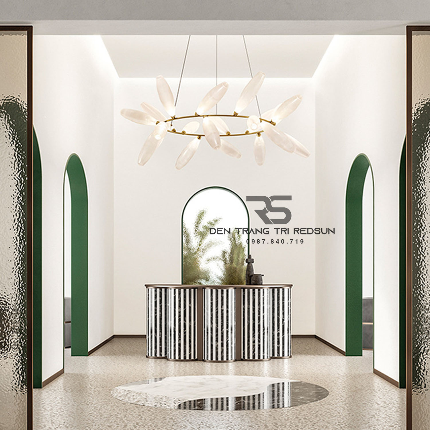 Đèn Chùm Phòng Khách Hiện Đại Phong Cách Bắc Âu Choá Thủy Tinh DC-T101