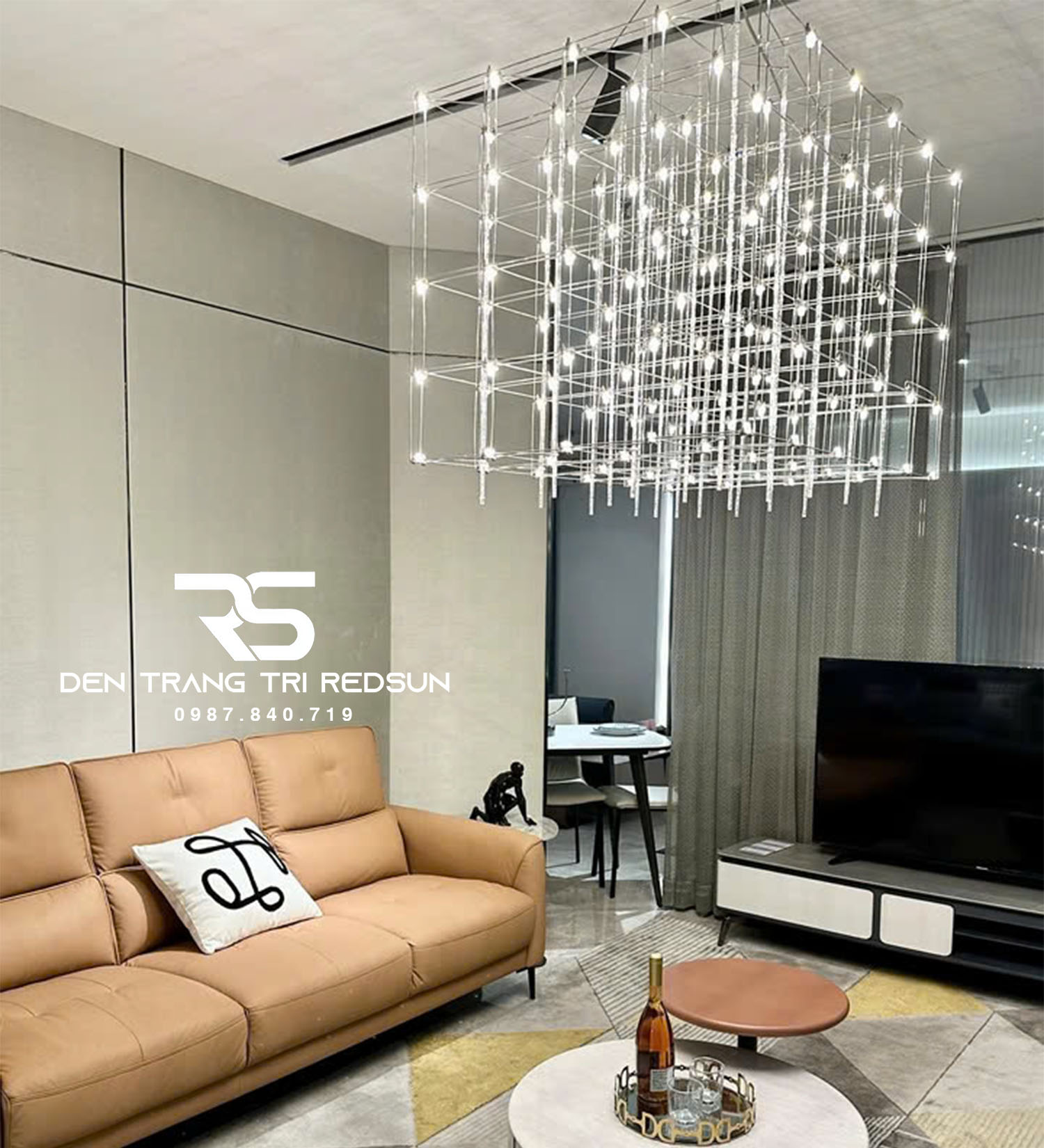 Đèn Chùm Lắp Thông Tầng, Sảnh Khách Sạn Phong Cách Bắc Âu Hiện Đại Bầu Trời Đầy Sao DC-T086