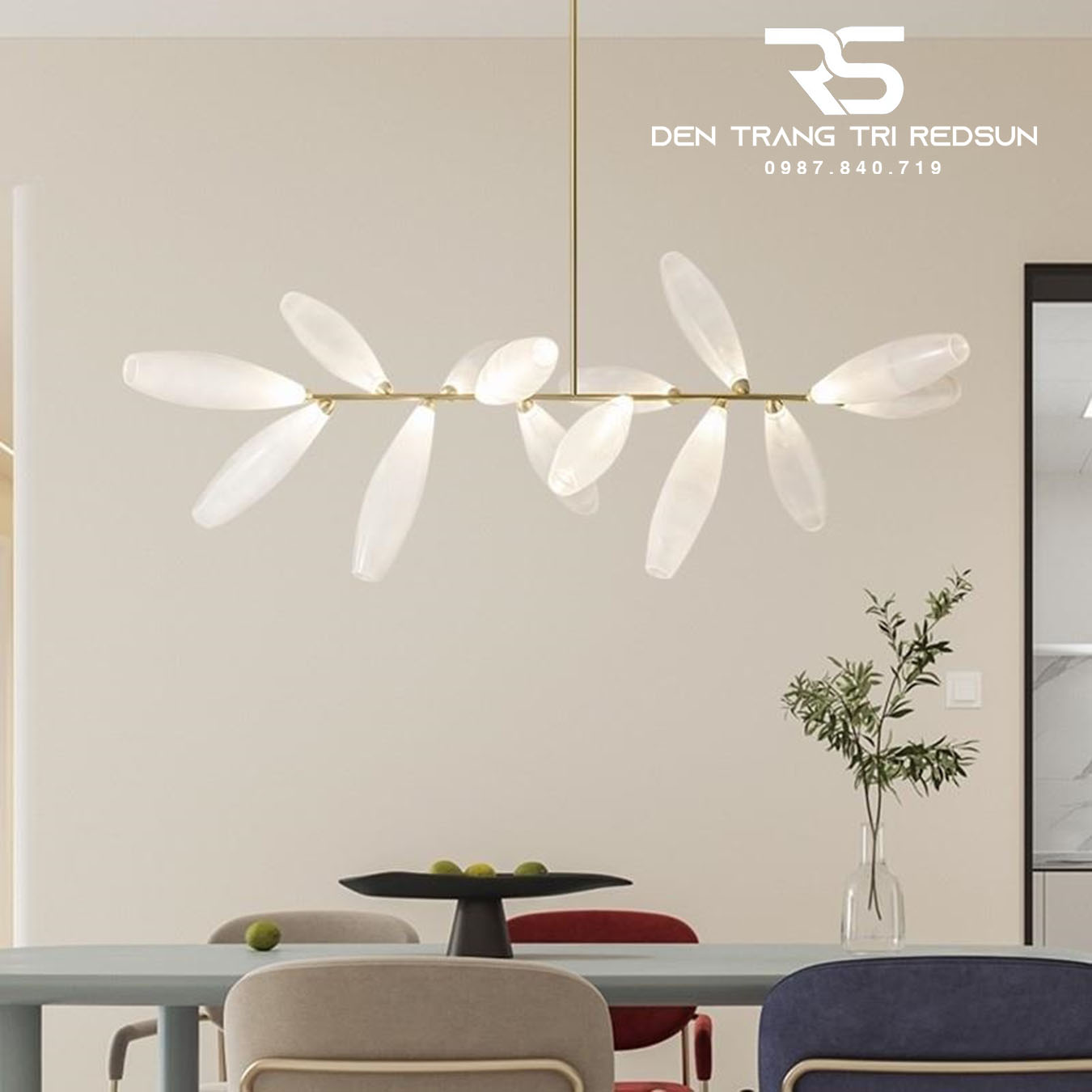 Đèn Thả Bàn Ăn Hiện Đại Phong Cách Bắc Âu Choá Thủy Tinh DC-T102