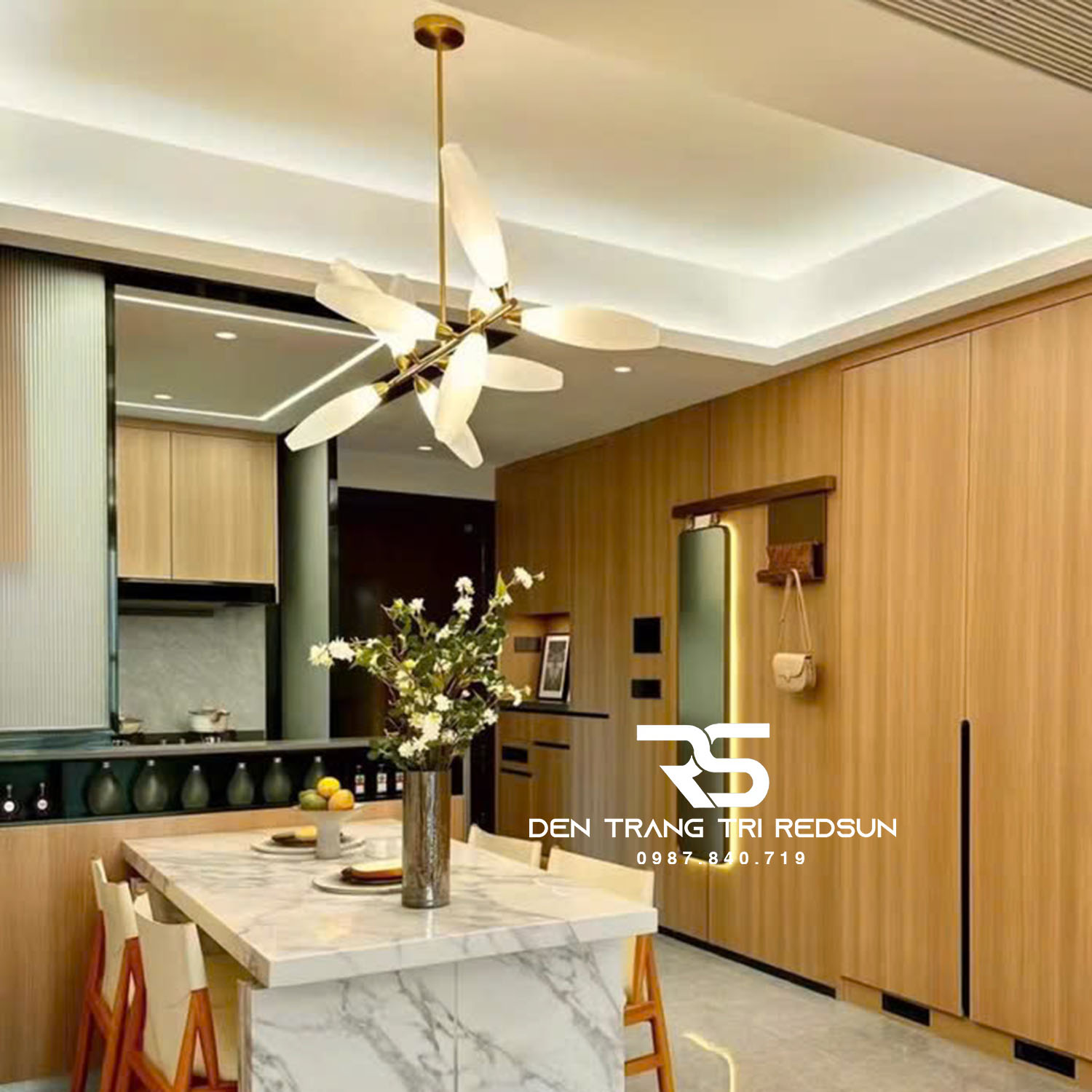 Đèn Thả Bàn Ăn Hiện Đại Phong Cách Bắc Âu Choá Thủy Tinh DC-T102