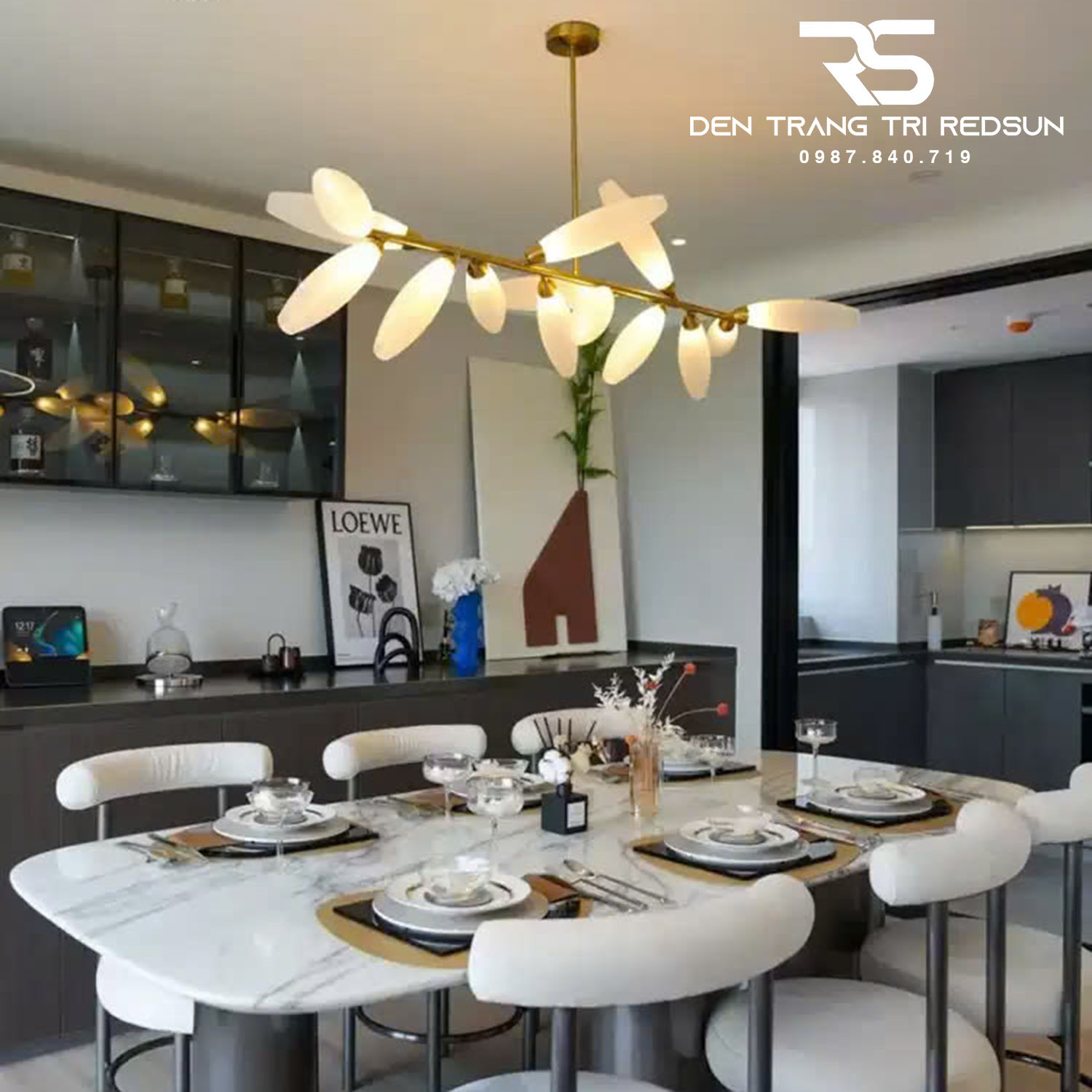 Đèn Thả Bàn Ăn Hiện Đại Phong Cách Bắc Âu Choá Thủy Tinh DC-T102