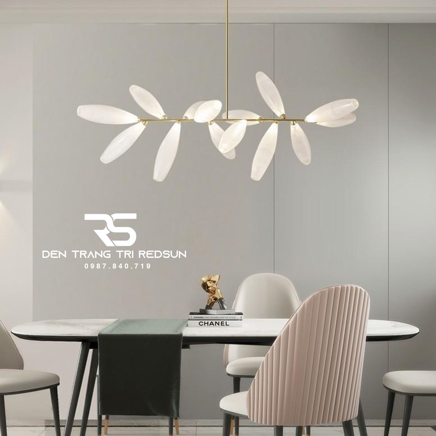 Đèn Thả Bàn Ăn Hiện Đại Phong Cách Bắc Âu Choá Thủy Tinh DC-T102