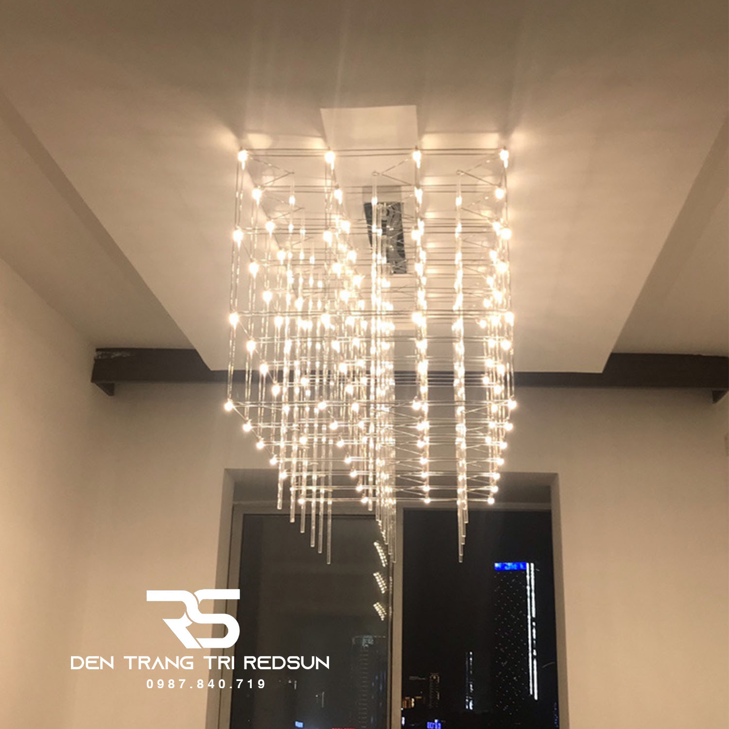 Đèn Chùm Lắp Thông Tầng, Sảnh Khách Sạn Phong Cách Bắc Âu Hiện Đại Bầu Trời Đầy Sao DC-T086